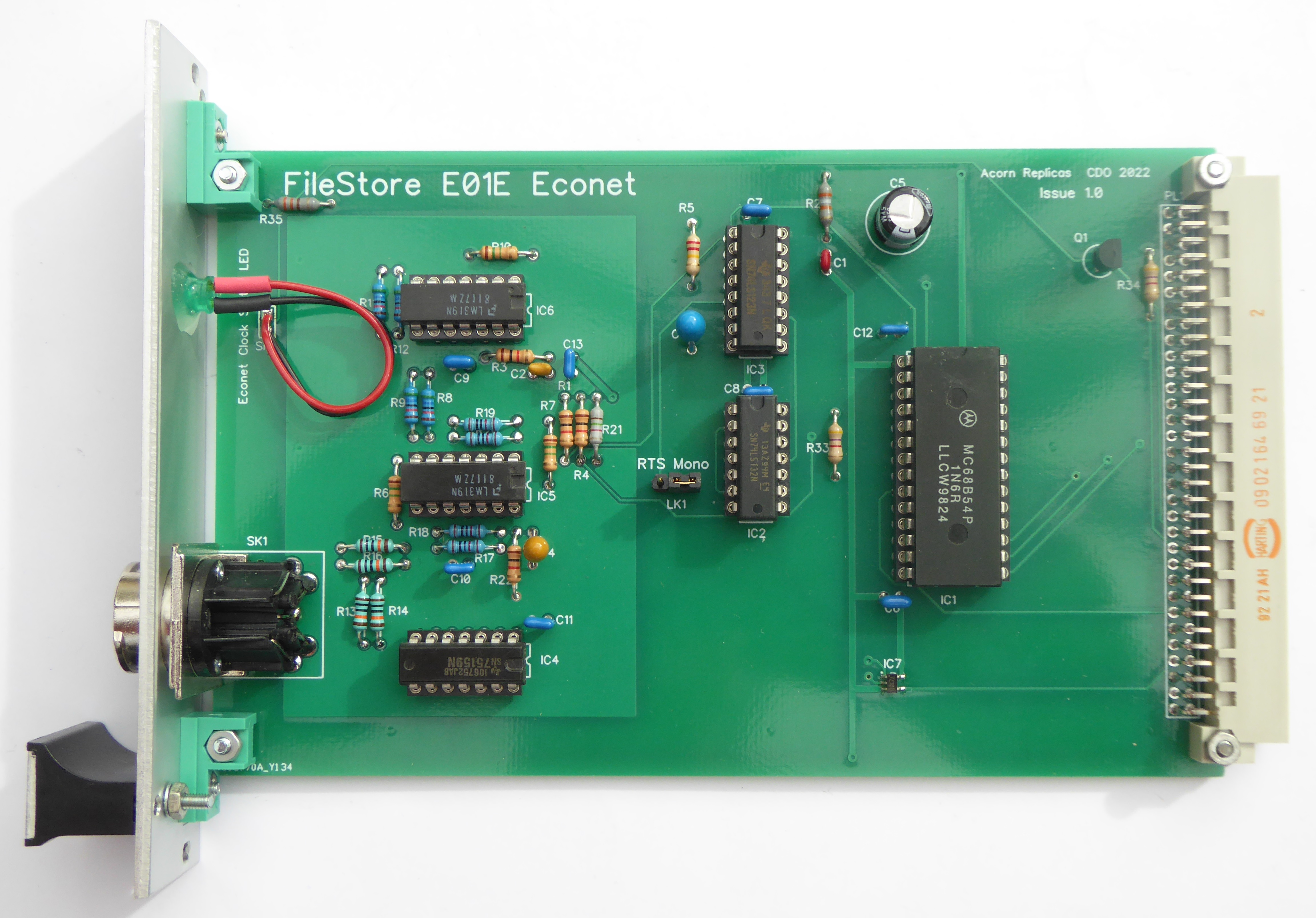 Replica Acorn FileStore Econet Board