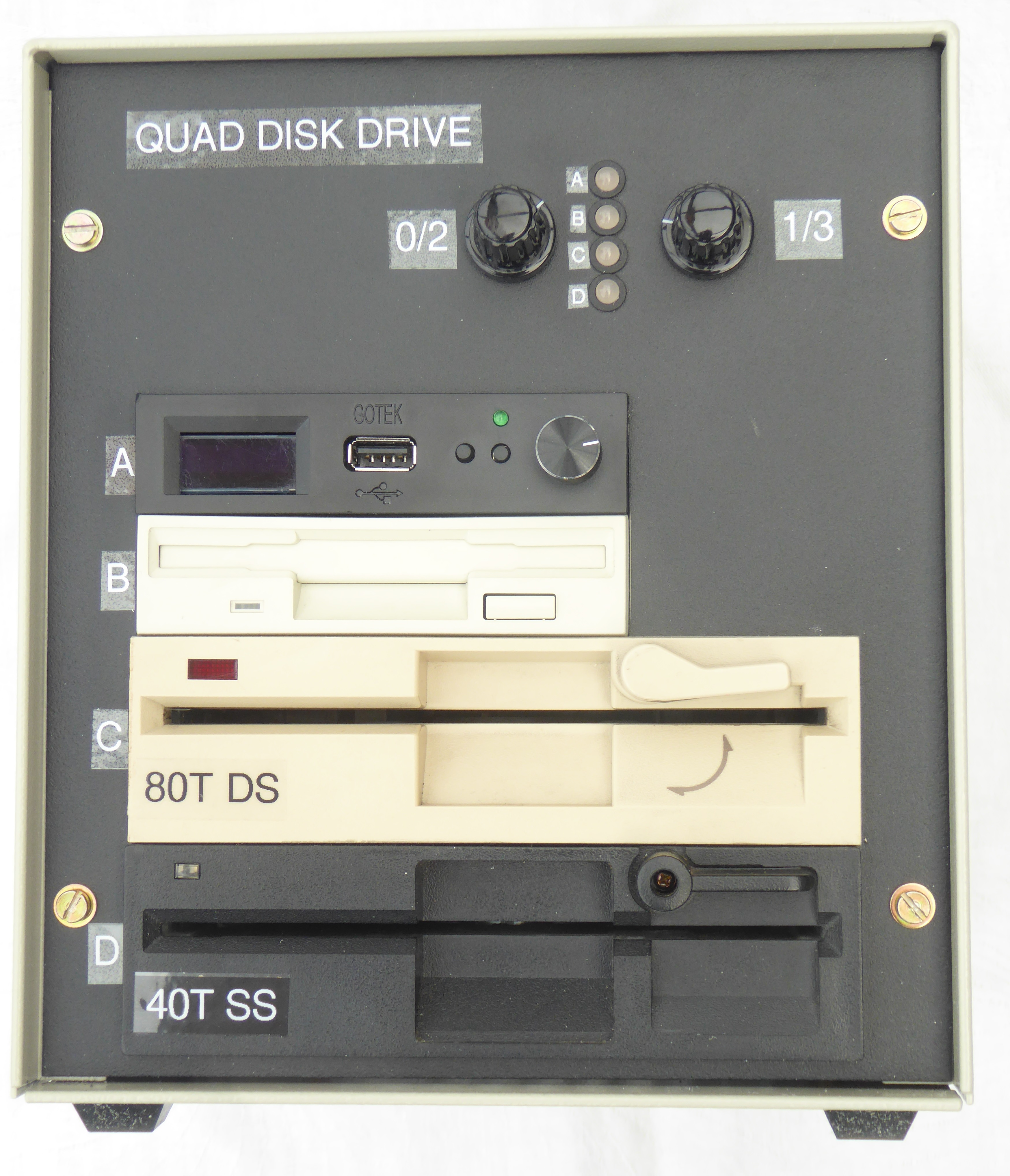 Quad Disk Drive Front Panel