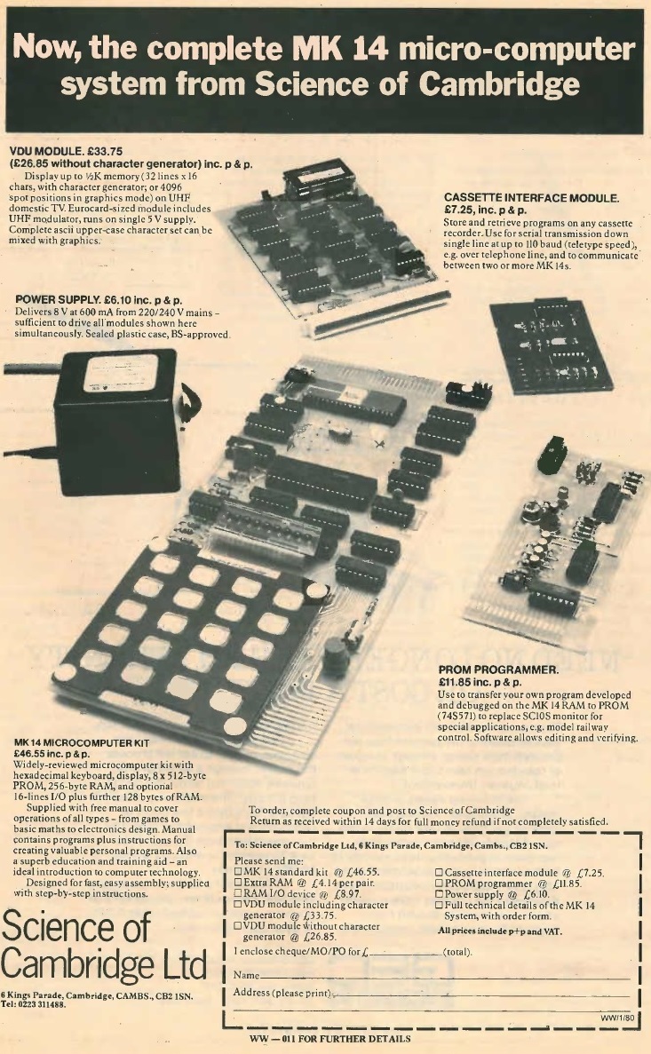 Wireless World MK14 Advert January 1980